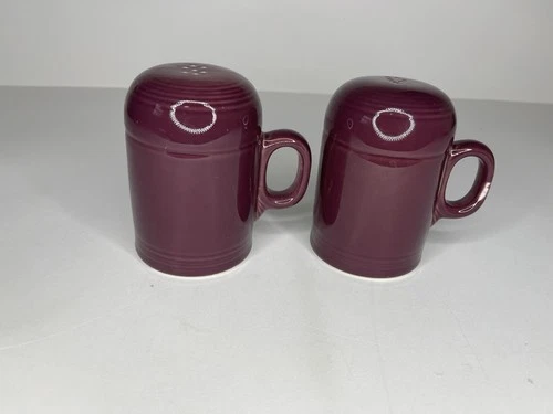 Fiesta Ware Retired Heather Salt & Pepper Shakers Stove Top Purple Country