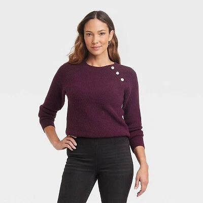 Women's Crewneck Pullover Sweater - Knox Rose™ Brown 1X - Yahoo