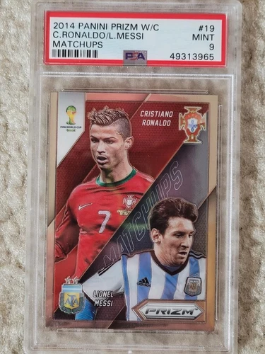 2014 Panini Prizm W/C Ronaldo/Messi  Matchups #19 PSA 9 MINT
