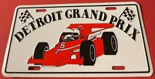 Detroit Grand Prix Booster License Plate Indy Car Racing Motorsport Michigan
