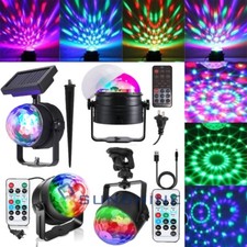 RGB Colorful Rotating LED Projector Lights Outdoor Garden Lawn Lamp Bulb Light