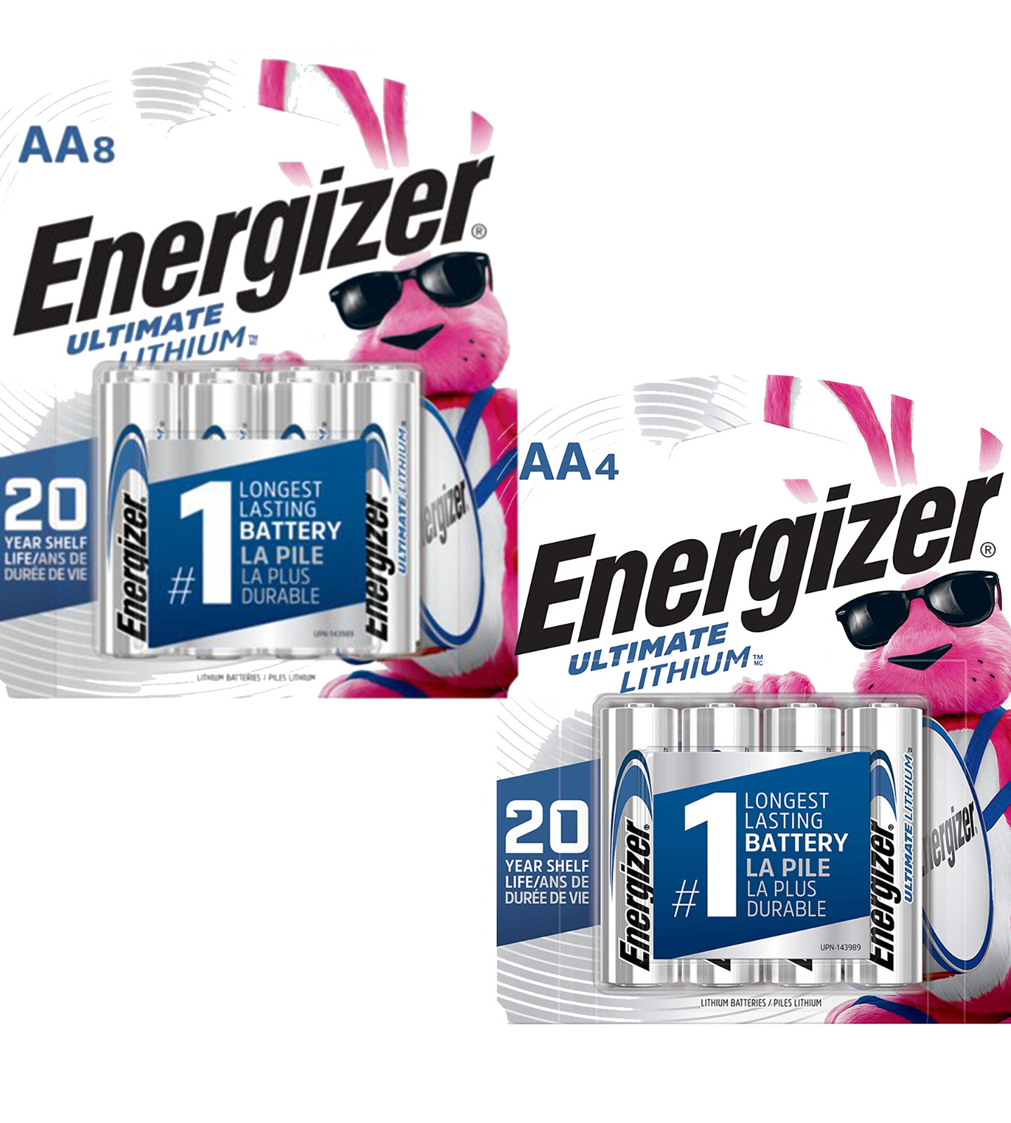 Energizer Ultimate Lithium Size AA L91 Batteries 12 Pack (8 + 4