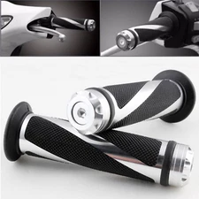 BLACK MOTORCYCLE 7/8" HAND GRIPS HANDLE BAR GEL FOR YAMAHA R1 R6 HONDA CBR600RR