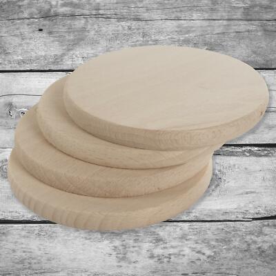 Einfache Buchenholz Runde 9cm Getränk Untersetzer Kreis Rohlinge Couchtisch Tasse Dekor