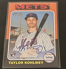 2024 Topps Heritage High Number Taylor Kohlwey RC Real One Blue Ink Auto ROA-TK