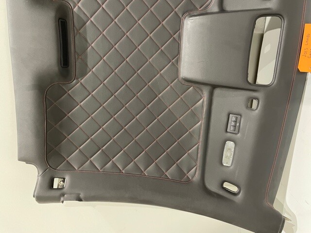 13 LAMBORGHINI GALLARDO LP560 LP550 BLACK LEATHER RED DIAMOND STITCH HEADLINER