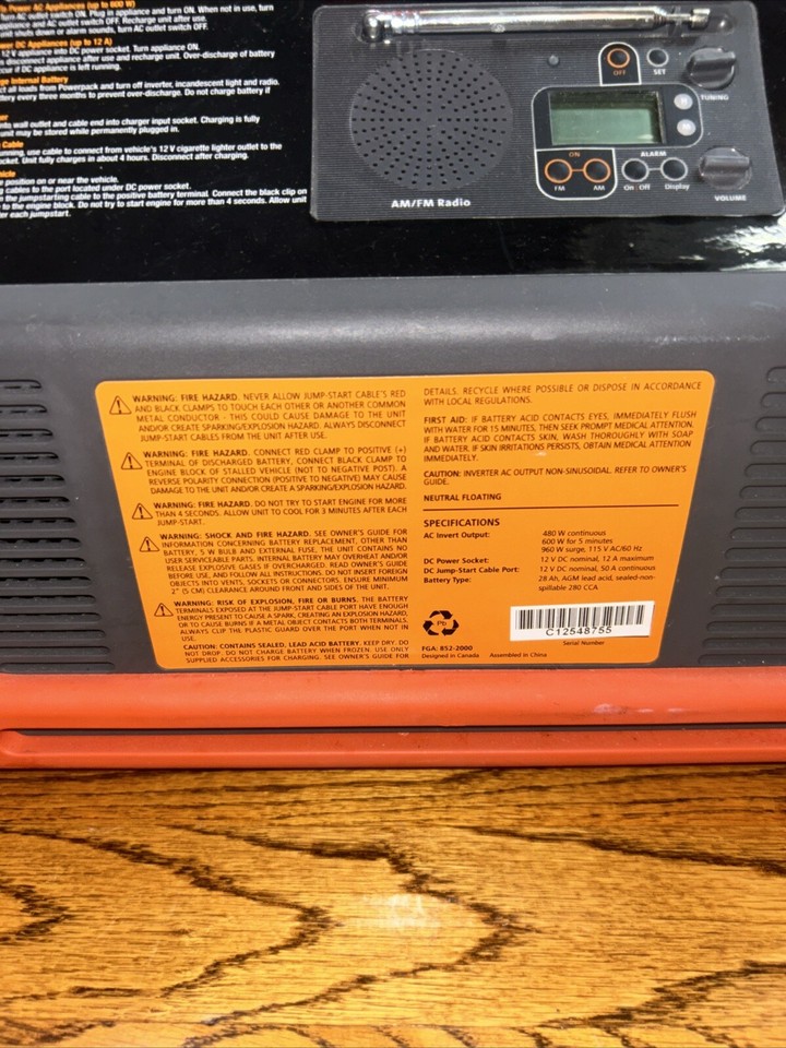 Xantrex XPower Powerpack 600 HD Battery Bank For Parts or Repair Does