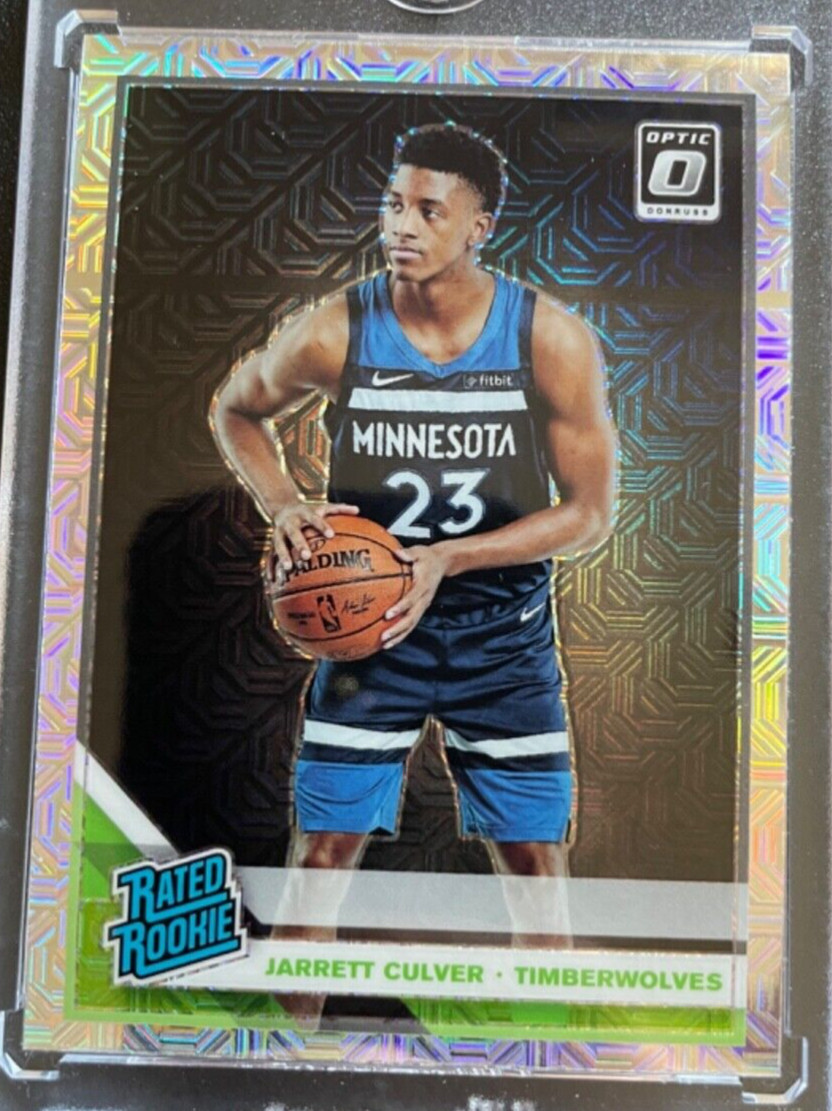 Jarrett Culver 2019-20 Panini Optic Silver Choice Holo Mojo Prizm RC 160 Rookie