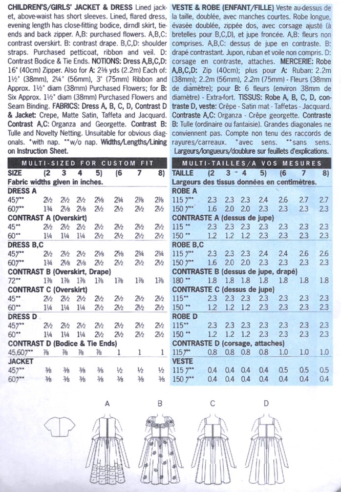 SEWING PATTERN Sew Girls Clothes Clothing Dress Flower Girl First Communion 3351 - Image 3 of 3
