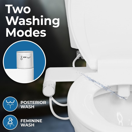 Ultra Thin Bidet Attachment for Toilet with Self Cleaning Dual Nozzles - No Wiri - Picture 3 of 9