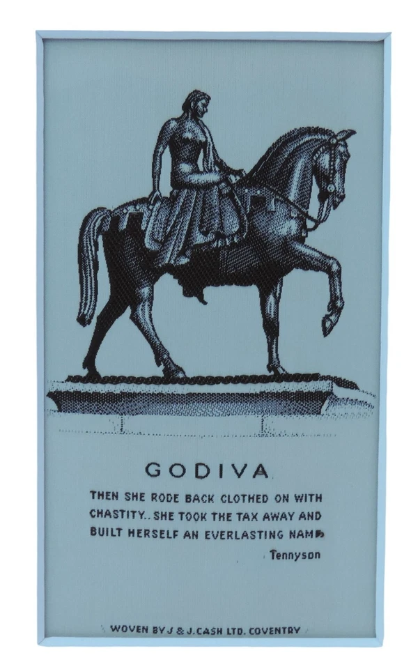 Cuadro tejido de seda Cash's of Coventry - Coventry - Estatua de Lady Godiva y Lor... Foto 2 de 3