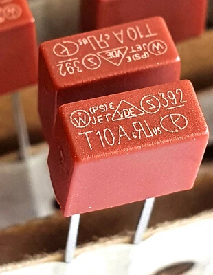 WICKMAN [3pcs] T10A Antisurge, 250v Time delay, Slow blow, radial PCB fuse sq–ref:c654