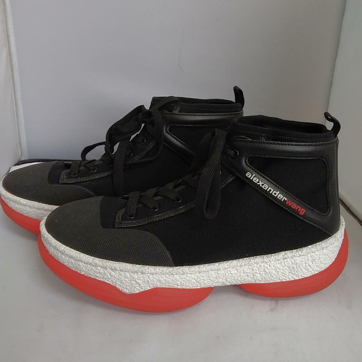Alexander Wang◇ハイカットスニーカー/42/BLK