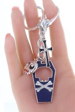 Skull, Cross Bones Cross Charms Keychain Purse Jewelry Bling Charms 4.68" L