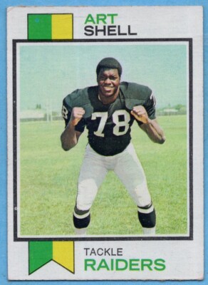 1973 Topps #77 Art Shell VG-VGEX+ MARKED Oakland Raiders RC ROOKIE HOF A6724