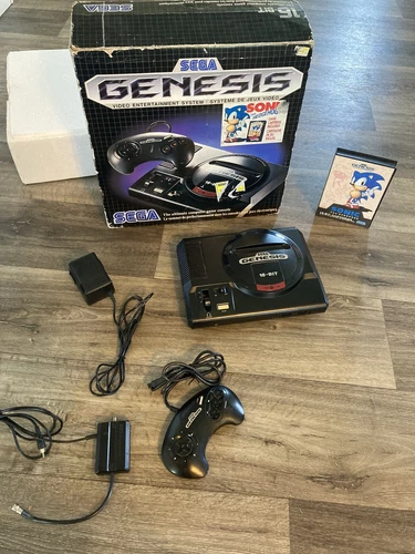 Sega Genesis Model 1, CIB, Tested, Billingual FR/EN Version, Rare Bundle