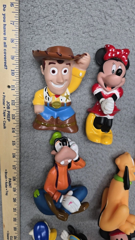 Lot of 13 Vintage Disney Sitting Squeaky Bath Toy 6" Rubber Figure PVC Topper - Image 4 of 4