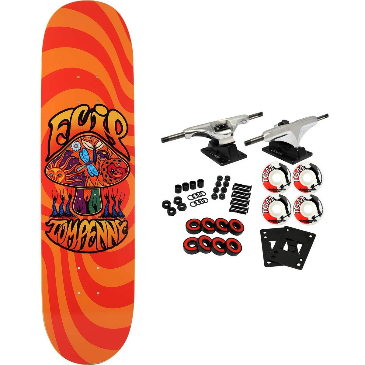 Flip Skateboard Complete Tom Penny Loveshroom Orange 8.0