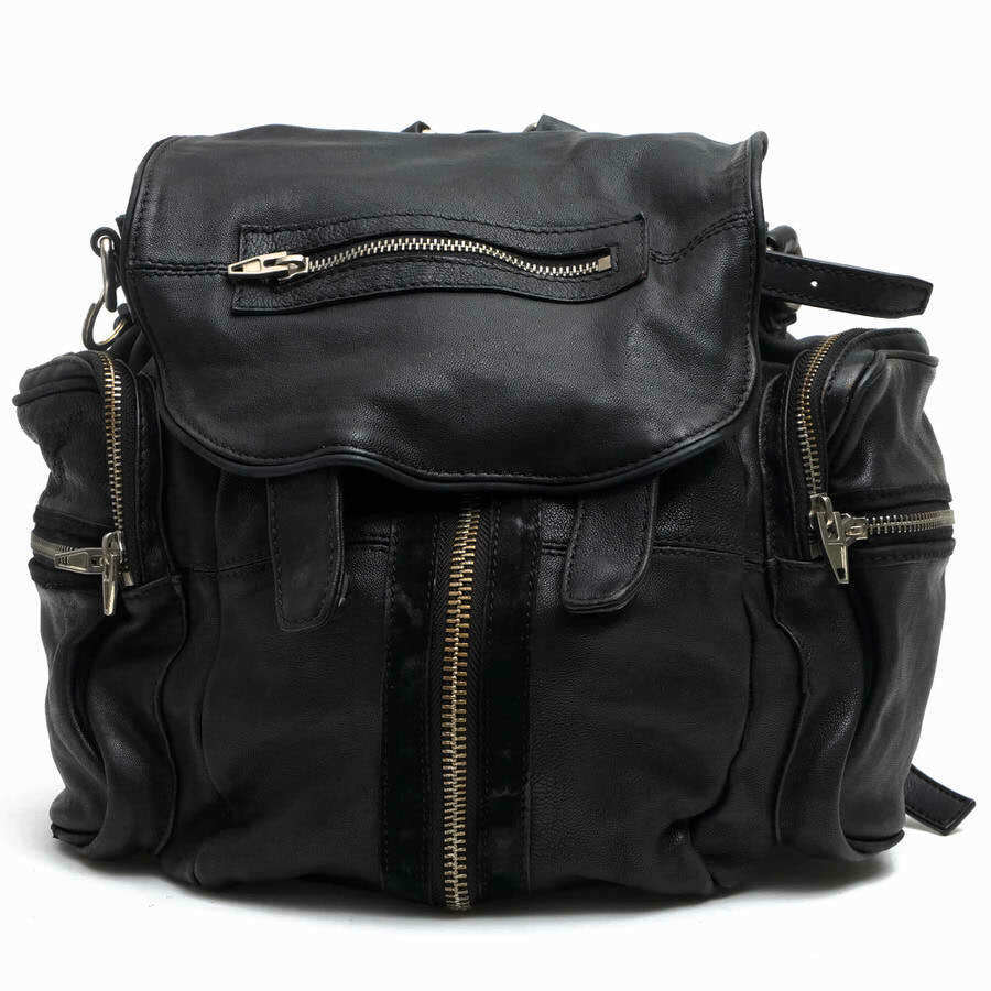 Auth Alexander Wang Mini Marti Backpack Black Lamb leather