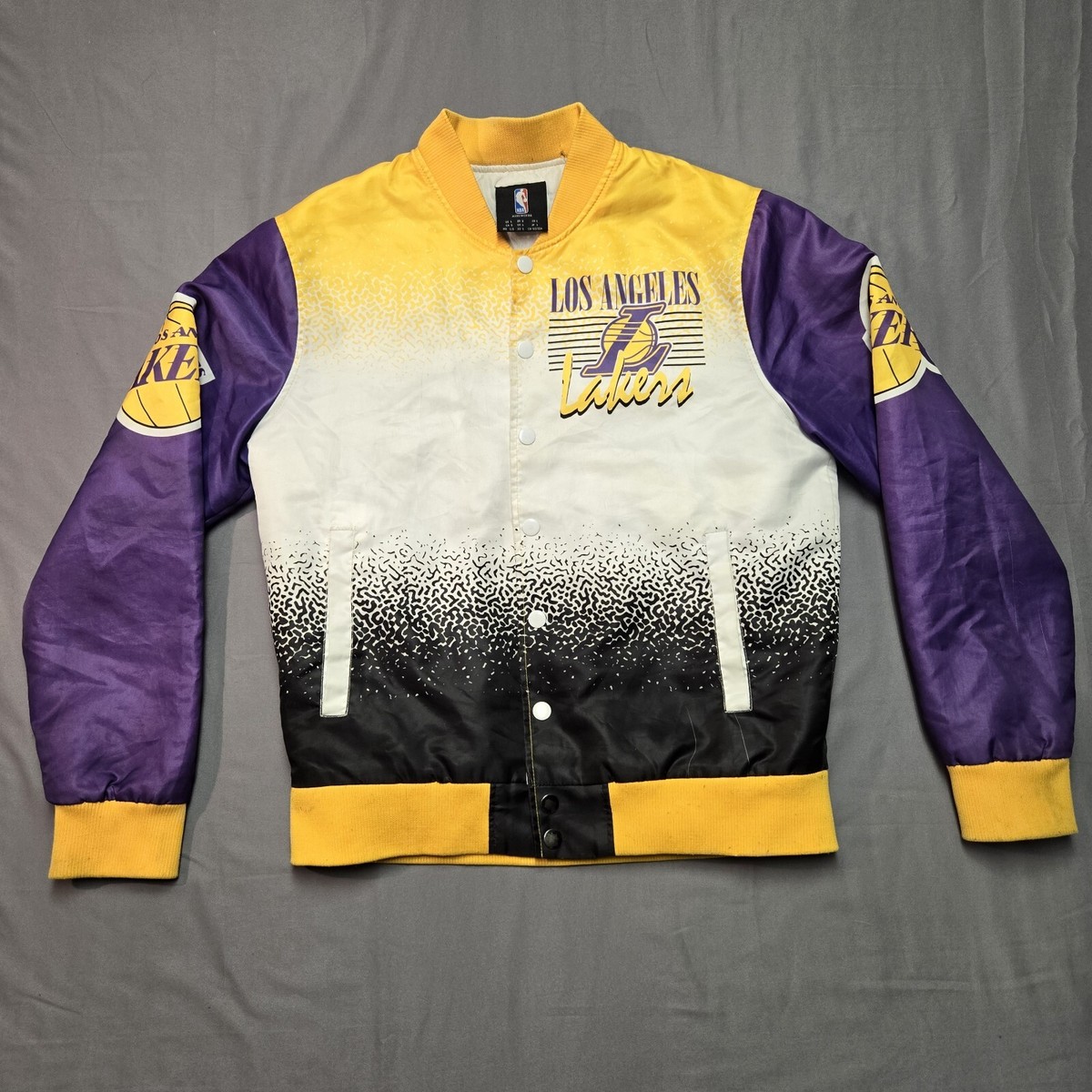 Los Angeles Lakers ジャケット Men's Los Angeles Lakers Starter Purple Captain Oxford Full
