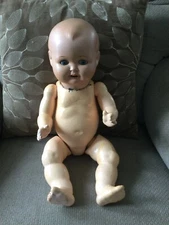 Antique 17" Hugo Wiegand 2054 German All Composition Baby Doll 🌺