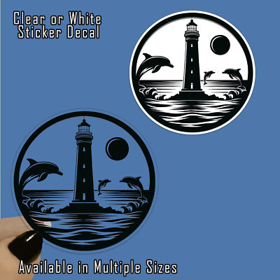 Lighthouse Vinyl Decal Sticker Indoor Outdoor 4 Sizes