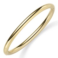 Armreif Armband Armschmuck Aus 585 Gold Gelbgold, 5Mm Breit, Abgerundet GläNzend