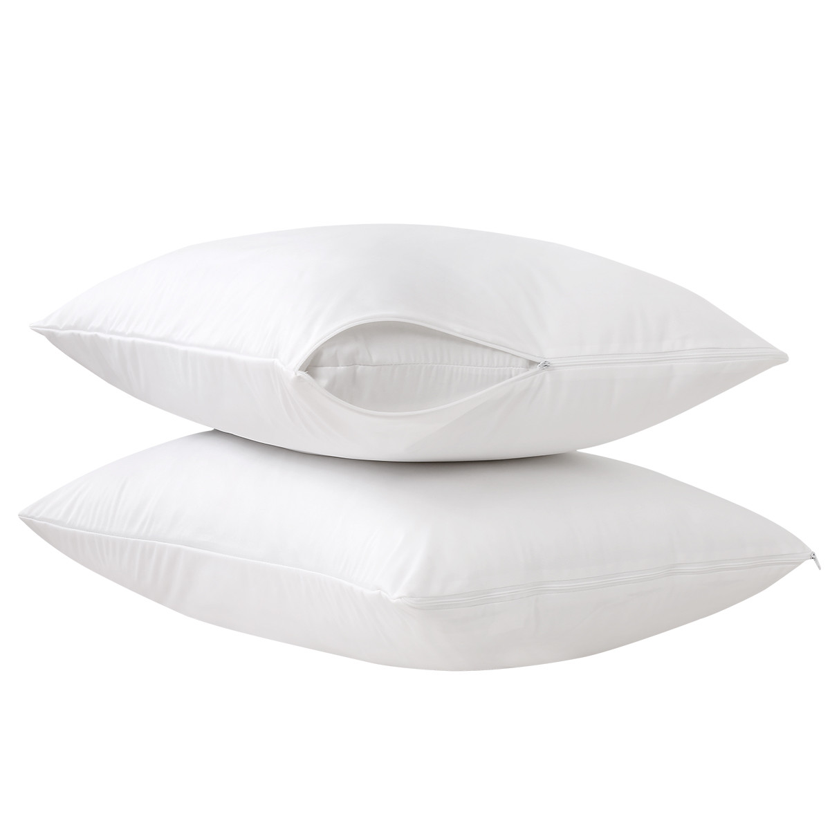 Waterproof Pillow Protectors Dust Mite Bed Bug Proof Zippered