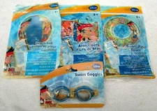 Jake and The Never Land Pirates Beach Ball,Arm Floats,Swim Ring,&Goggles-New!