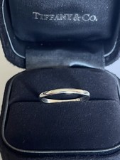 Tiffany 2mm Platinum Classic Wedding Ring, Size M, Original Boxes/Bag, RRP £795.