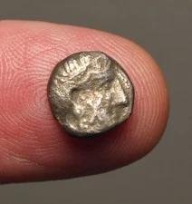 G54-35 ARABIA, SABA'.  ¼ unit, imitating Athens -- Athena , cheek monogram / Owl