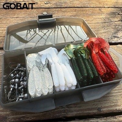 50PCS Metal Jig Bait 5cm 6cm 7cm T Tail Grub Worm Soft Lure 2g 5g 7g Jigging Hea