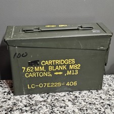 2007 Military 30 CAL Grade 1 M19A1 SCF Metal AMMO CAN 7.62mm BOX .30 CALIBER