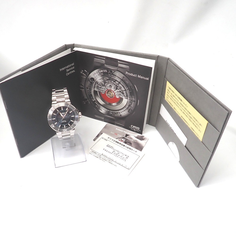 Ft641271 Oris Watch Aquis 7730 4125 Blue Dial Men s ORIS Used image 2