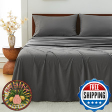 GOKOTTA 4-Pcs Queen Sheet Set, 16 Inch Deep Pocket Queen Sheets with Elastic Cor