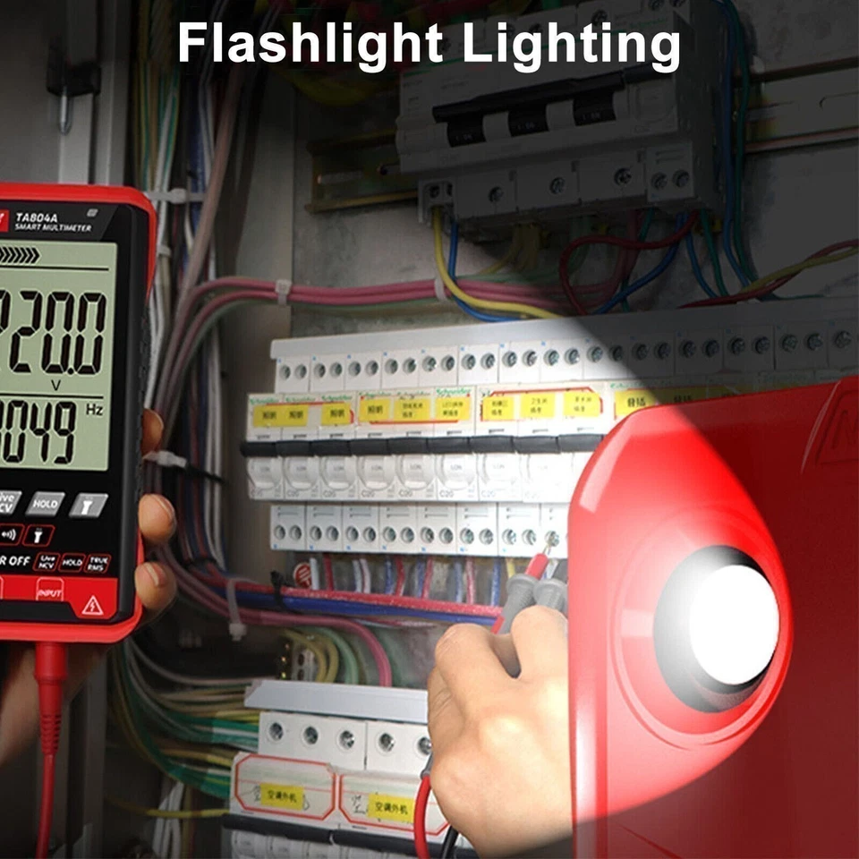 Digital Multimeter Voltmeter AC DC Volt Meter Ohmmeter Auto Range Tester Light M - Image 3 of 4