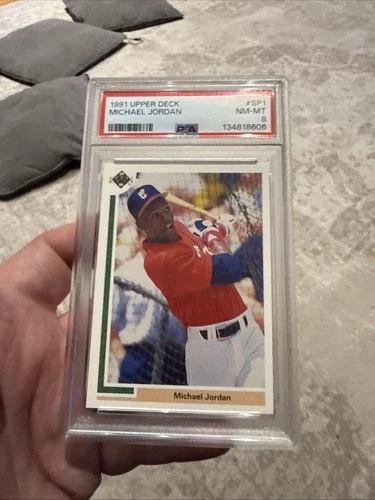 1991 Upper Deck MICHAEL JORDAN Baseball ROOKIE #SP1 PSA 8 NM- MINT. White Sox