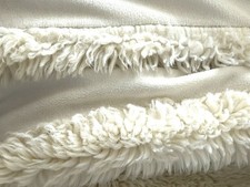 Restoration Hardware RH Faux Fur Throw Blanket Ivory Cream  EXC