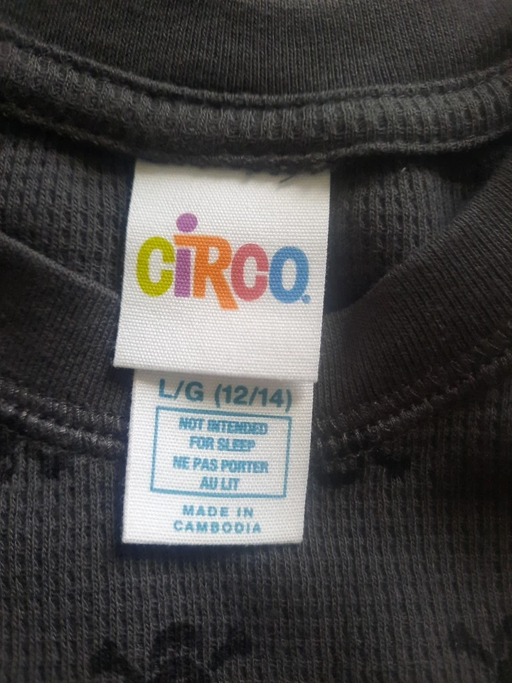 Circo Gray And Black  Skull Thermal Shirt and pants set  Size 12-14 - Image 3 of 4