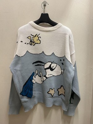 Vintage Peanuts Men's XL 80S 90S Snoopy Knit Sweater Xl Japan
