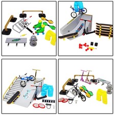 Finger Skateboard Bike Kid Toys Practicing Matching Scooter Ramp Kit