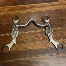 Western Horse equine Rodeo fancy show tack Headstall Bridle Curve Bit Engraved