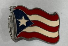 Puerto Rico Puerto Rican Waving Flag Belt Buckle