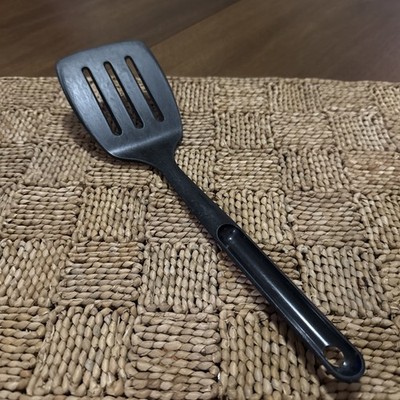 Vintage Tupperware Black Nylon Slotted Spatula Plastic Lightweight