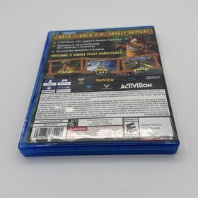 Crash Bandicoot N Sane Trilogy (PS4 PlayStation 4) Tested Working Free Shipping