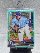2018 Bowman Chrome Nick Pratto Prospect Aqua Shimmer Refractor 28/125!