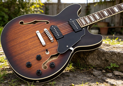 Electric Guitar Semi-Hollow Body Guitar Matte Finished ，Dual Coil Humbuck pickup