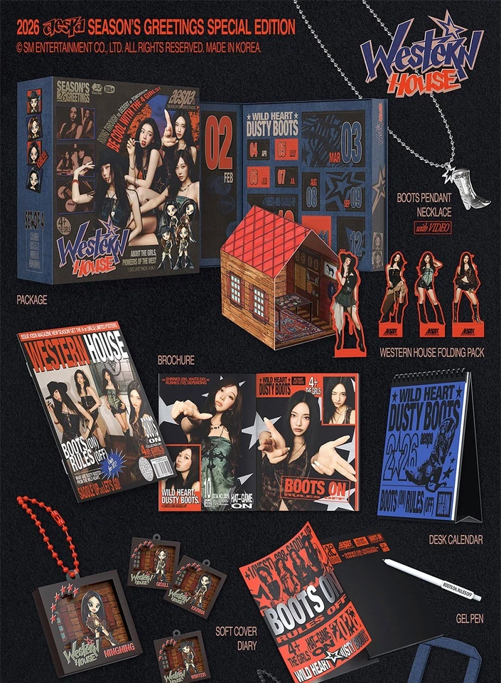 AESPA 2026 SEASON’S GREETINGS SPECIAL EDITION [WESTERN HOUSE] / FULL SET+POB - Image 3 of 4