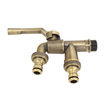 3/4in Outdoor Double Taps Wasserhahn Messing Outdoor -Doppelhahn Wasserhahn Für