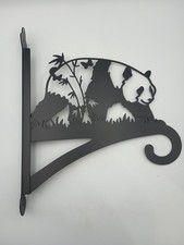 Panda Bear Metal Art Plant Hanger, Bird Feeder Hanger Bracket